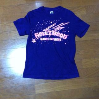 ハリウッドランチマーケット(HOLLYWOOD RANCH MARKET)のハリランTシャツパープルxピンク(Tシャツ(半袖/袖なし))