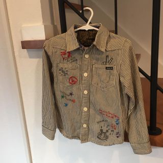 ジャンクストアー(JUNK STORE)の☆週末限定値下げ☆JUNK STOREストライプシャツ刺繍(ブラウス)