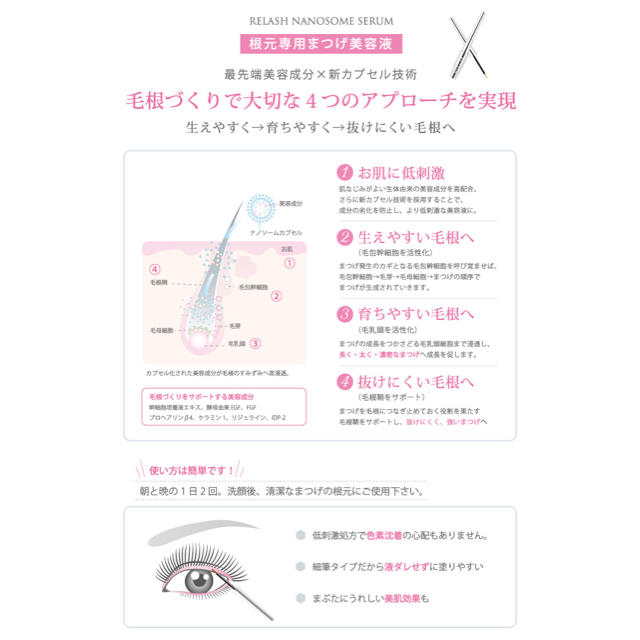 RE LASH ナノソームセラム 《根元専用まつげ美容液》 コスメ/美容のスキンケア/基礎化粧品(まつ毛美容液)の商品写真