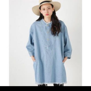 マウジー(moussy)のmoussyオーバーサイズデニムワンピース(ミニワンピース)