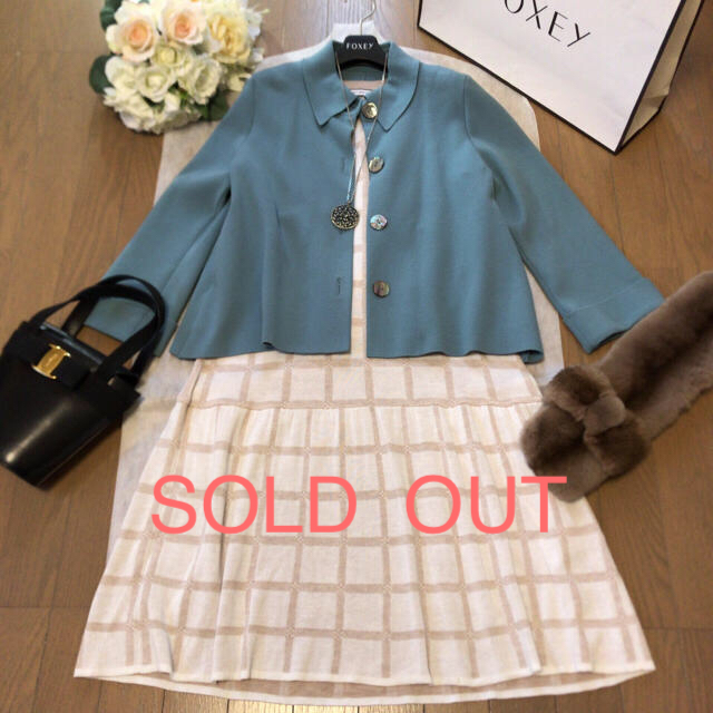 FOXEY(フォクシー)のFOXEY ニットジャケット バックウェーブ2014年98000円 レディースのジャケット/アウター(その他)の商品写真