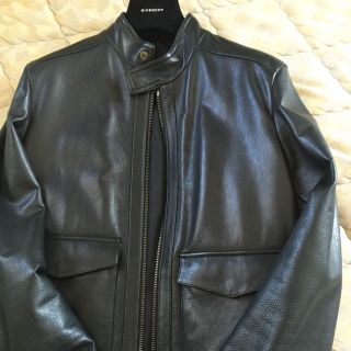 GIVENCHY ジバンシー　レザージャケット　シングルライダース　牛革　黒