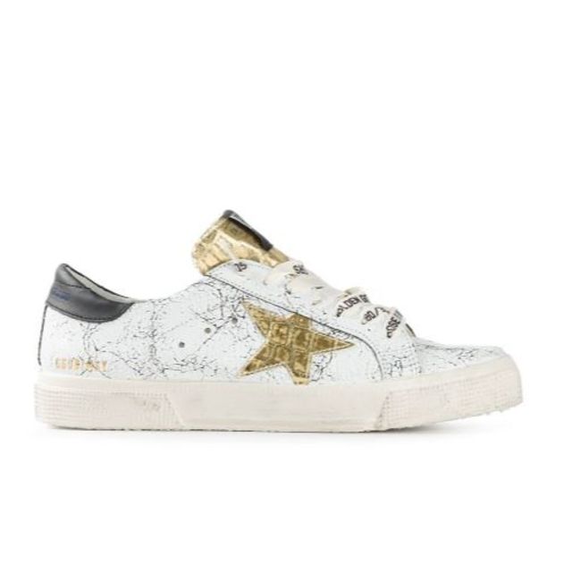 GOLDEN GOOSE(ゴールデングース)のゴールデングース ホワイトクラッシュ レザースニーカー38 レディースの靴/シューズ(スニーカー)の商品写真