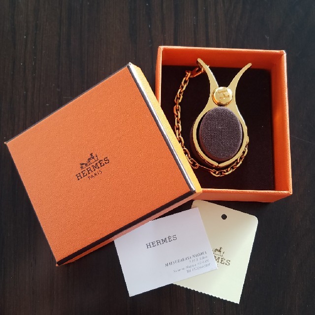 値下げ】HERMES グローブホルダー ゴールド-