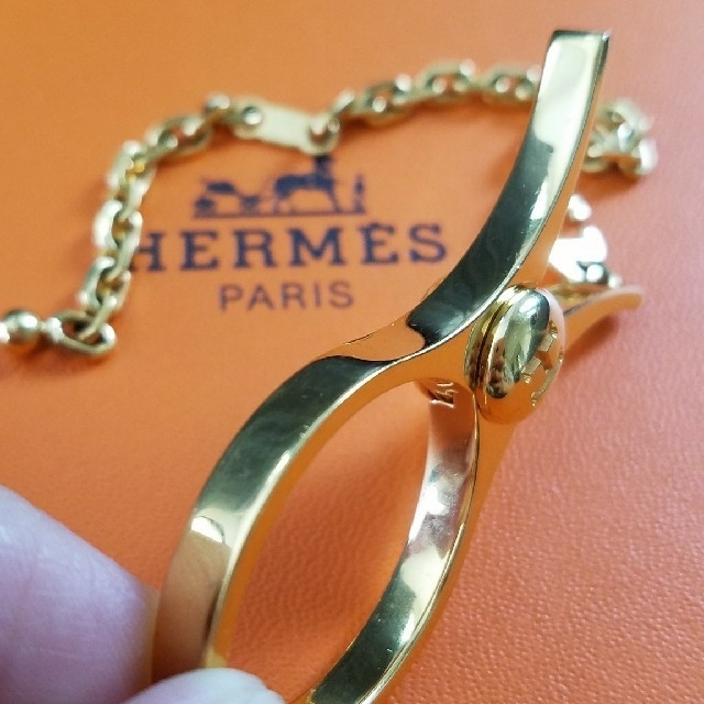 【値下げ】HERMES　グローブホルダー ゴールド