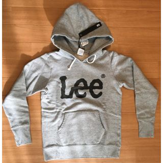 リー(Lee)の☆新品 未使用☆ Lee ロゴ プリント パーカー グレー XS(パーカー)