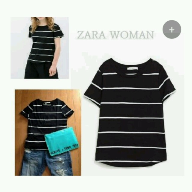 ZARA(ザラ)のZARA ボーダーTee  レディースのトップス(Tシャツ(半袖/袖なし))の商品写真