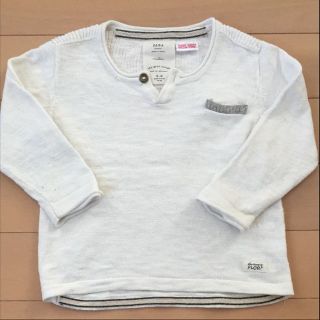 ザラキッズ(ZARA KIDS)のZARA 長袖 白 トップス 74㎝(その他)