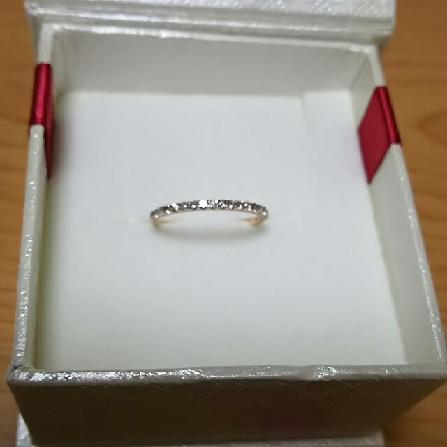 JEWELRY TSUTSUMI(ジュエリーツツミ)のk10 0.23ct 18石ピンクゴールド ダイヤモンドリング ハーフエタニティ レディースのアクセサリー(リング(指輪))の商品写真