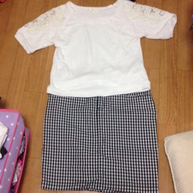 grove(グローブ)のギンガムチェックタイトスカート☆ レディースのスカート(ひざ丈スカート)の商品写真
