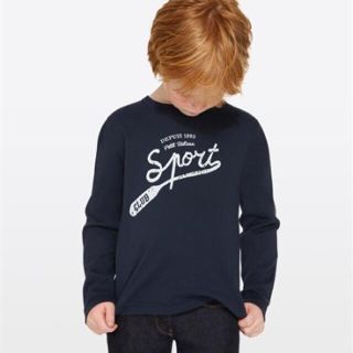 プチバトー(PETIT BATEAU)のSALE☆6ans プチバトー 裏起毛プリント長袖Ｔシャツ(Tシャツ/カットソー)