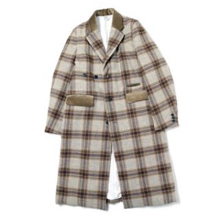 サンシー(SUNSEA)のSUNSEA 16aw wool check coat(チェスターコート)