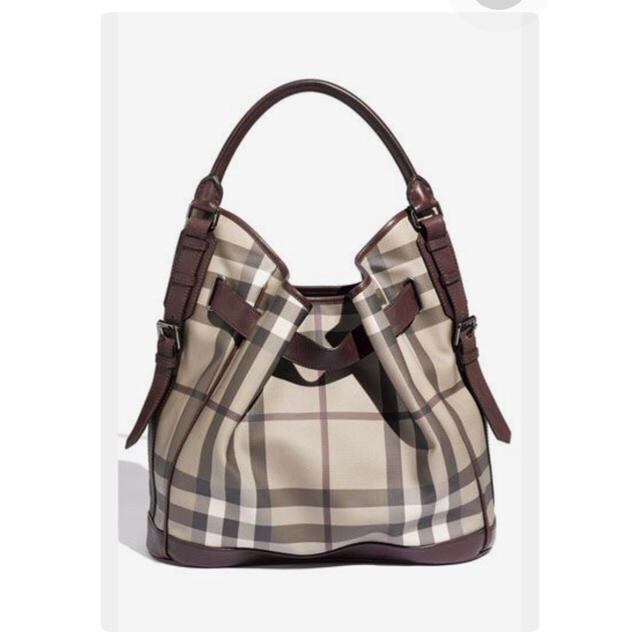BURBERRY - 激レア美品☆バーバリースモークドチェックバッグ大容量