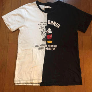 ディズニー(Disney)のミッキーTシャツ(モノトーン)(Tシャツ/カットソー(半袖/袖なし))