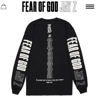 フィアオブゴッド(FEAR OF GOD)のL 込み fear of god x jay-z(Tシャツ/カットソー(七分/長袖))