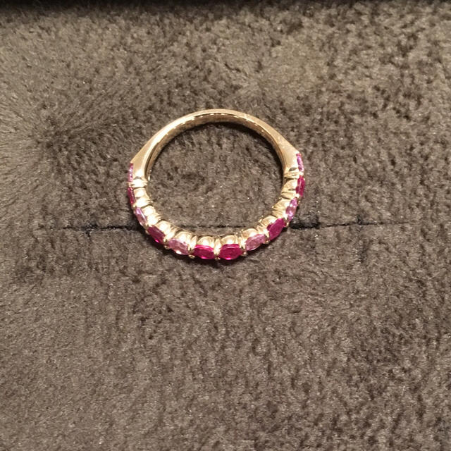 K18 ルビー ピンクサファイア エタニティ リング レディースのアクセサリー(リング(指輪))の商品写真
