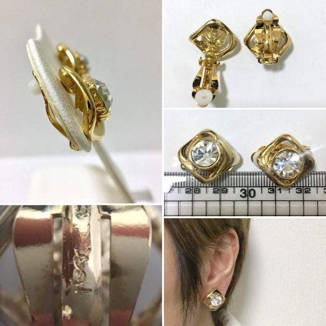 Saint Laurent(サンローラン)の【Vintage】美品★Yves Saint Laurent ストーンイヤリング レディースのアクセサリー(イヤリング)の商品写真