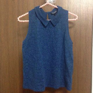 トップショップ(TOPSHOP)のTOP SHOP♡襟付き花柄値下げ(カットソー(半袖/袖なし))