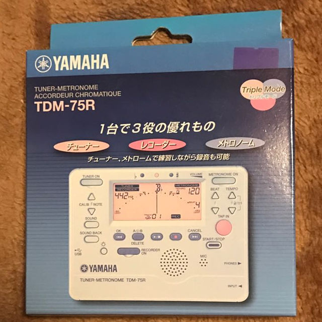 専用YAMAHA TDM-75R チューナー メトロノーム レコーダー機能付き
