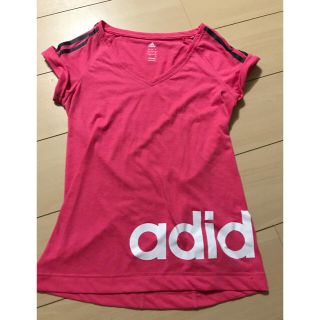 アディダス(adidas)のアディダス　Vネック　Tシャツ　レディース　OT(Tシャツ(半袖/袖なし))