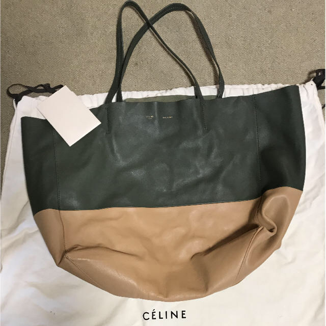 ラッピング無料 CELINE ホリゾンタルカバ バイカラートート | artfive