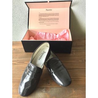 レペット(repetto)の未使用★repetto レペットMichael マイケル ★パテント★グレー37(ローファー/革靴)