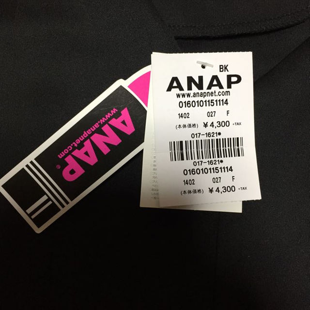 ANAP(アナップ)の新品！ ANAP ワンピース(ブラック) レディースのワンピース(ひざ丈ワンピース)の商品写真