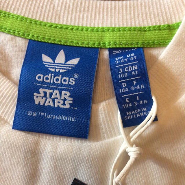 adidas(アディダス)のアディダス新品スターウォーズTシャツコラボあちゃちゅむムチャチャ100完売品 キッズ/ベビー/マタニティのキッズ服男の子用(90cm~)(Tシャツ/カットソー)の商品写真