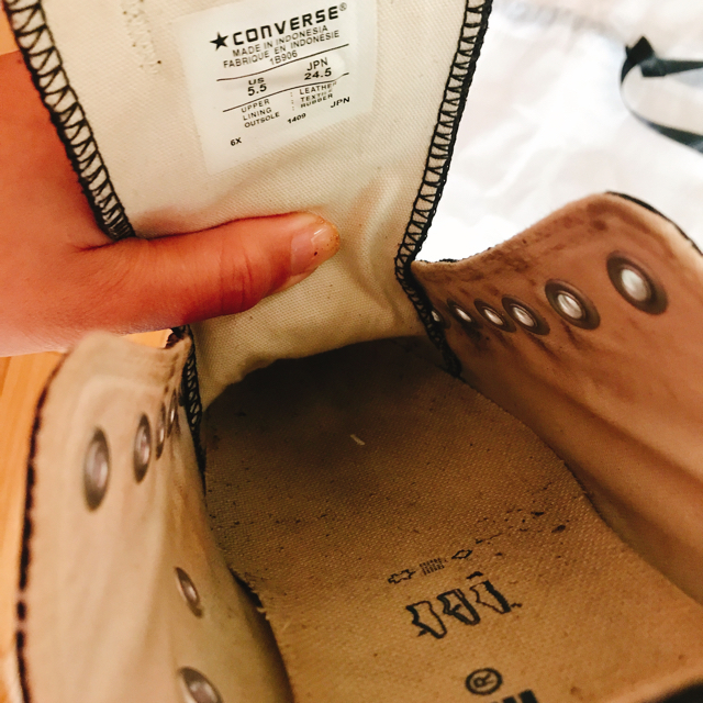 CONVERSE(コンバース)の値下げコンバース レザー スニーカー レディースの靴/シューズ(スニーカー)の商品写真