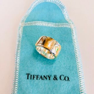 ティファニー(Tiffany & Co.)のティファニー 750イエローゴールド  シルバー コンビ デザイン リング(リング(指輪))