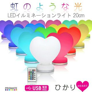 PRISMATE LED イルミネーションライト ひかり Heart 20㎝(その他)