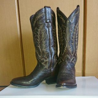 フライ(FRYE)の美品！ FRYE  ウエスタンブーツ  ダークブラウン(ブーツ)