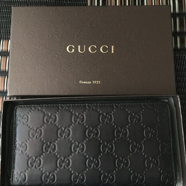 状態良好！本物 GUCCI グッチシマ☆ラウンドファスナー 長財布