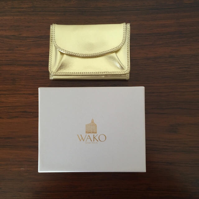 【WAKO】ゴールド三つ折りミニ財布【和光】 レディースのファッション小物(財布)の商品写真