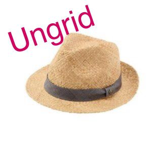 アングリッド(Ungrid)のUngridチェックストローハット(ハット)