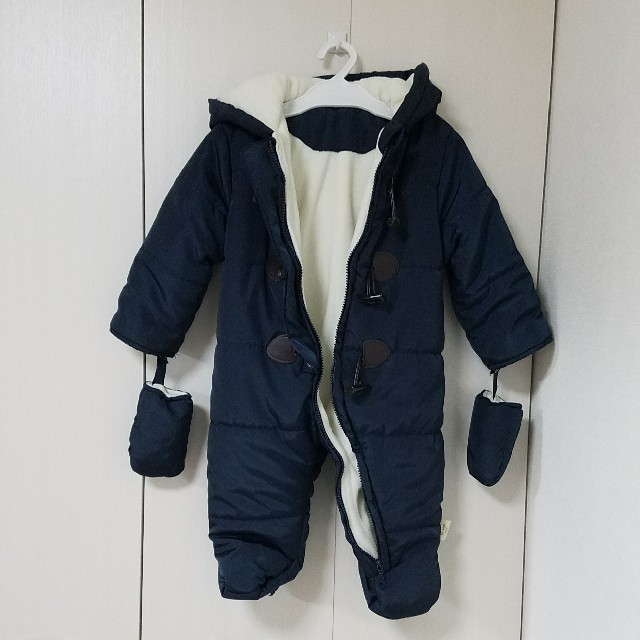 えり様専用♡美品！くま耳ジャンプスーツ　90～95㎝ キッズ/ベビー/マタニティのキッズ服男の子用(90cm~)(コート)の商品写真