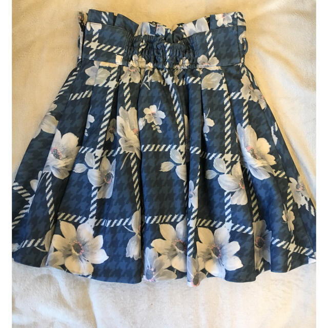 LIZ LISA(リズリサ)のLIZ LISA 千鳥柄フラワースカート レディースのスカート(ひざ丈スカート)の商品写真