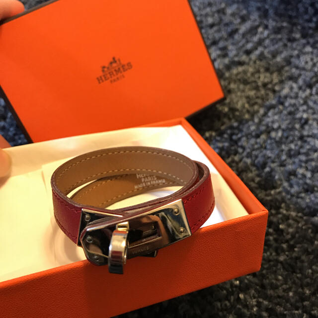 エルメス ケリー ドゥブルトゥール レザーブレスレット-