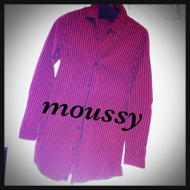 moussy(マウジー)のマウジー♡ブロックチェックシャツワンピ レディースのワンピース(ミニワンピース)の商品写真