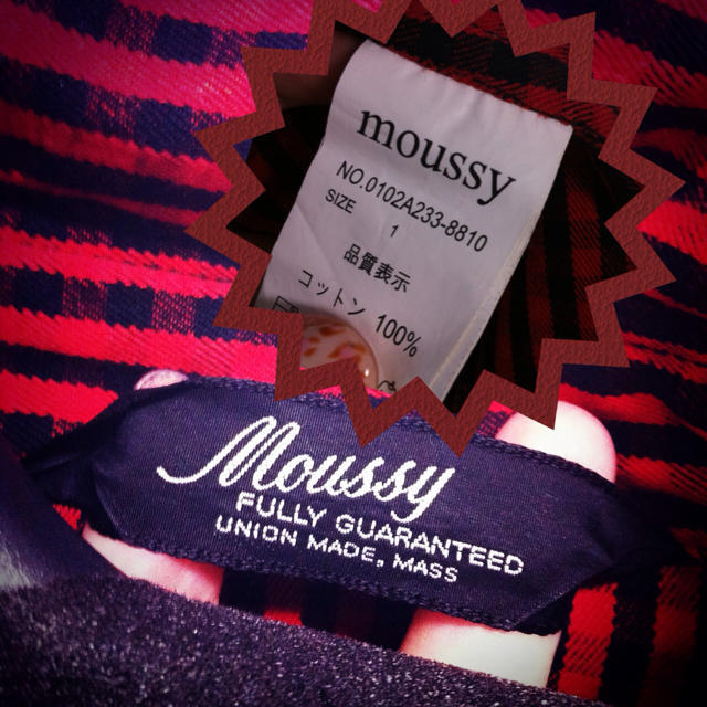 moussy(マウジー)のマウジー♡ブロックチェックシャツワンピ レディースのワンピース(ミニワンピース)の商品写真