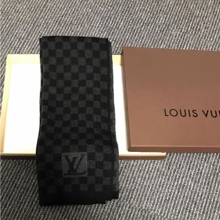 ルイヴィトン(LOUIS VUITTON)の美品 ルイヴィトン ダミエ グラフィット マフラー ストール(マフラー)