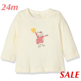 プチバトー(PETIT BATEAU)の☆SALE☆ 新品 プチバトー♡ 裏起毛プリントカットソー ねこ 24m 86(シャツ/カットソー)