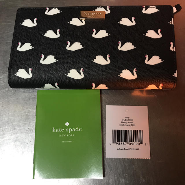 kate spade new york(ケイトスペードニューヨーク)のケイトスペード  スワン柄ホック式長財布 メンズのファッション小物(長財布)の商品写真