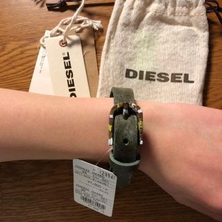 ディーゼル(DIESEL)のタグ付き新品！DIESEL レザーブレス(ブレスレット/バングル)