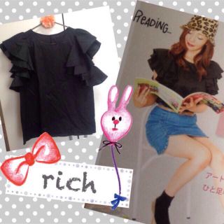 リッチ(rich)のrich フリルブラウス(カットソー(半袖/袖なし))