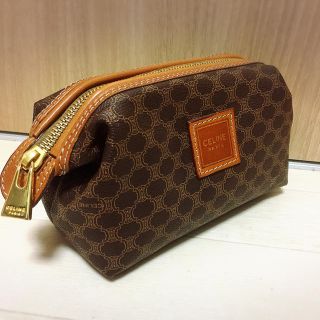 セリーヌ(celine)の美品 セリーヌ マカダム バニティバッグ(ポーチ)