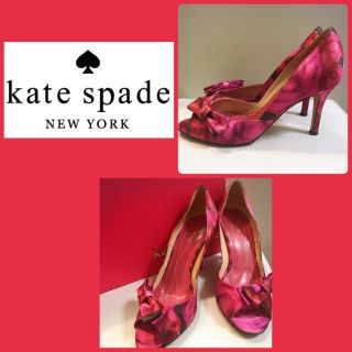 ケイトスペードニューヨーク(kate spade new york)のケイトスペード♡ピンクフラワー リボン パンプス♡(ハイヒール/パンプス)