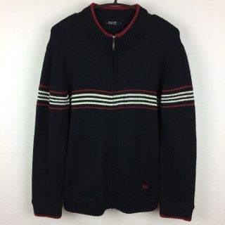 バーバリーブラックレーベル(BURBERRY BLACK LABEL)の美品 BURBERRY BLACK LABEL 長袖セーター ブラック サイズ2(ニット/セーター)