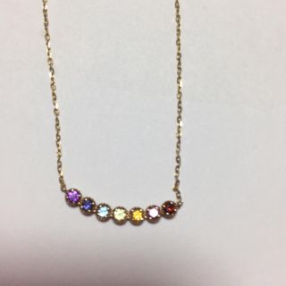 ジュエリーツツミ(JEWELRY TSUTSUMI)のマルチカラー アミュレット ネックレス k10  YG(ネックレス)