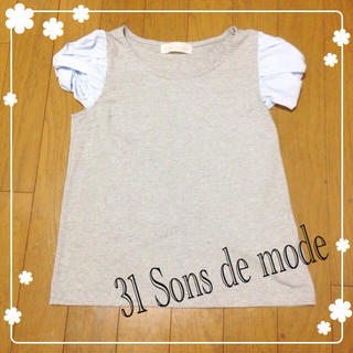 トランテアンソンドゥモード(31 Sons de mode)のトランテアン＊スクランブルスリーブT(Tシャツ(半袖/袖なし))